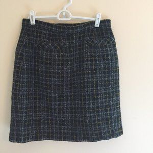Black and Gold Tweed Skirt